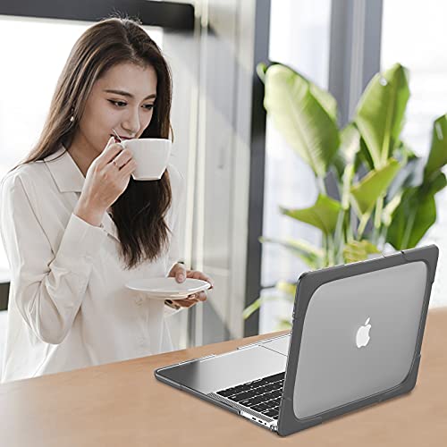 CISSOOK Heavy Duty Case for MacBook Pro 13 Inch Case 2023 2022 2021 2020 Release Model A2338 M2 M1 A2289 A2251, Shockproof Dual Layer Cover + Keyboard Cover for MacBook Pro 13” with Touch Bar - Khaki