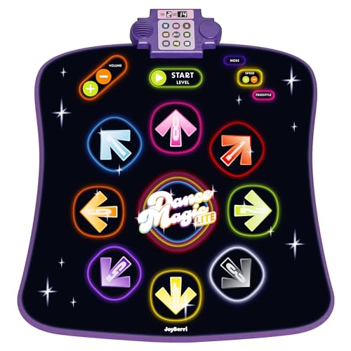 JOYBERRI Dance Mat - with 8 Levels & Songs, 3 Speeds and 2 Modes - Light Up Electronic Kids Dance Mat for Kids Ages 4-8, 8-12, Toddlers 3-5 / Dance Pad, Dancing Mat Toy Gift for Girls and Boys