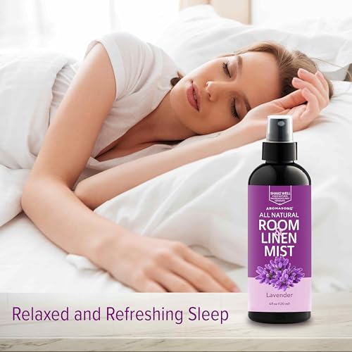 Aromasong Pillow Spray Gift Pack (Lavender, Ocean Mist, Eucalyptus) + Lavender Room & Linen Spray 4 fl oz – Relaxation, Deep Sleep, Calming Aromatherapy Bundle