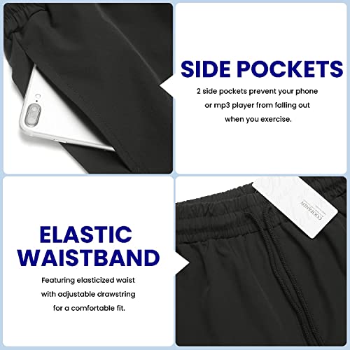 COOFANDY Men's 2 Pack Gym Workout Shorts Quick Dry Bodybuilding Weightlifting Pants Training Running Jogger with Pockets (Light Khaki/Grey, Small)