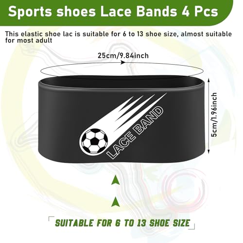 Patelai 4 Pcs Soccer Cleat Lace Cover Football Shoe Band Soccer Shoe Cover Football Cleat Bands Youth Adult for Season(Kids,White)