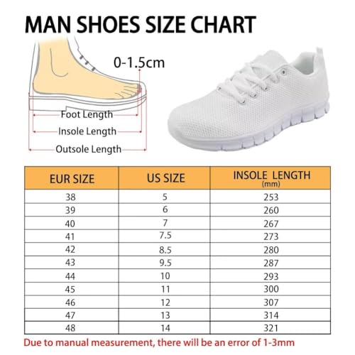 GIFTPUZZ Mushroom Men Athletic Mesh Breathable Casual Sneakers Lace Up Running Comfort Sports Tennis Shoes Platform Shoes Gym Lace Up Walking