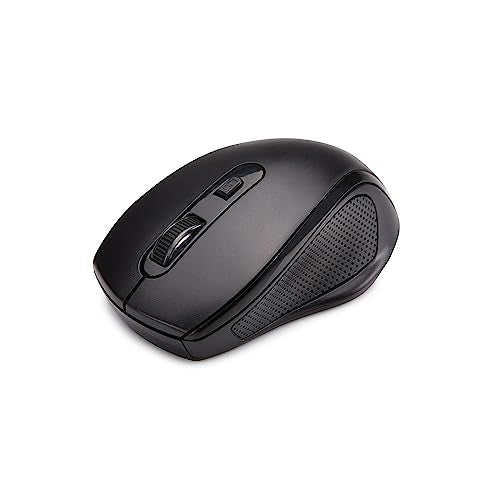 Amazon Basics Ergonomic Wireless Combo Full-Sized Keyboard with Palm Rest and Comfortable Right-Handed Mouse, 2.4 GHz Wireless USB Receiver, Compatible with PC, Laptop, Black