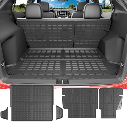 powoq Cargo Mat Compatible with 2018-2024 Chevrolet Equinox GMC Terrain Trunk Mat Backrest Trunk Liner TPE Cargo Liner Replacement for 2018-2024 Chevy Equinox GMC Terrain Accessories