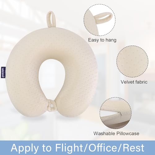 Gosider Neck Pillows for Sleeping Travel Pink Travel Pillow Comfortable U Shape Memory Foam Pillows Neck and Head Support Portable Travel Neck Pillow Suitable for Planes, Trains, Self-Driving Cars