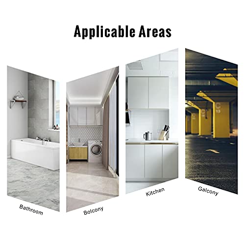 SaniteModar Shower Drain 4 inch with Shower Drain Base,Shower Drain with Tiled Stealth and 304 Stainless Steel Brushed Chrome 2 in 1 Panels,Includes Hair Strainer and Threaded Adapter…