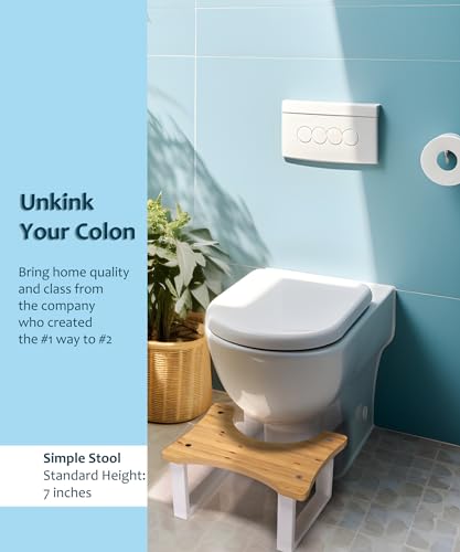 REGIS Toilet Stool for Adults, Bathroom Toilet Potty Stool with Non-Slip Mat for Adults Children, Original Simple Design Healthy Portable Adult Toilet Poop Stool (Black, 6.5")