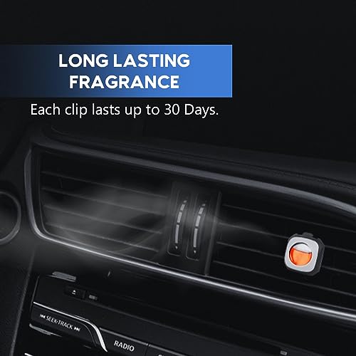 Air Jungles Sweet Popcorn Scent Car Air Freshener Clip, 6 Vent Clips, 4ml Each, Long Lasting Air Freshener, Up to 180 Days Car Refresher Odor Eliminator