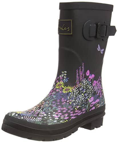 Joules Women's Molly Welly Rain Boot, Pink Leopard, 7