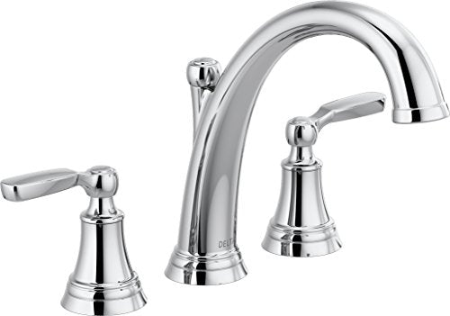 Delta Faucet Woodhurst Roman Tub Faucet - T2732 - Classic Bathtub Handles & Faucet - Bathroom Fixtures - Chrome (Valve Sold Separately)