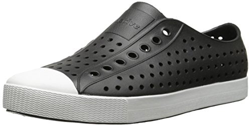 Native Shoes, Jefferson, Lightweight Sneaker for Adults, Jiffy Black/Shell White, 11 M US Women/9 M US Men