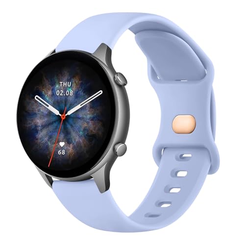 Vancle Silicone Band for Amazfit GTR 3 Pro/ GTR 3/ GTR 2e/ GTR 2/ GTR 4/ Amazfit GTR 47mm Smart Watch, 22mm Soft Quick-Release Replacement Wristband Sport Strap Compatible with Amazfit GTR 4 Bands for