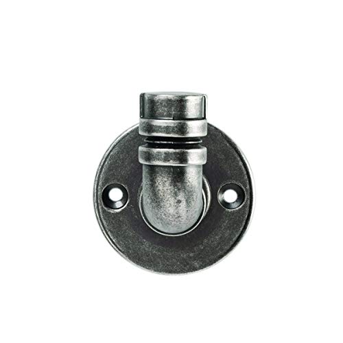 Hickory Hardware Pipeline Collection Hook Single Prong 2-1/2 Inch Long Black Nickel Vibed Finish