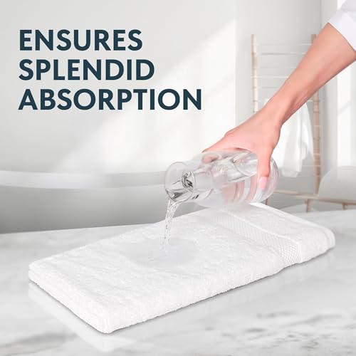 White Classic Luxury Cotton Washcloths - Face Towel Set | 12 Pack | Aqua