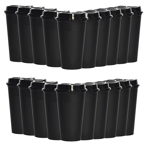 Alohastarttg 20 Pack Reusable Coffee Cups with Lids 16 oz Plastic Travel Mug Iced Coffee Tumbler For Hot and Cold Drinks Leak and Spill Proof Bulk Party Cups
