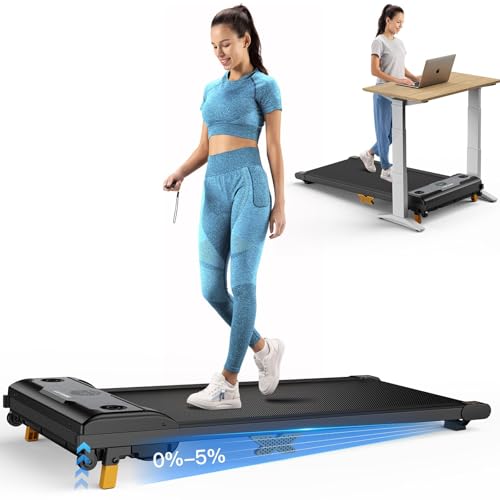 SERVFIT Walking Pad, Under Desk Treadmill with Incline, 3 in 1 Portable Walking Treadmill with Remote Control, LED Display, Hidden Safety Switch, Mini Walking Jogging Machine for Home Office