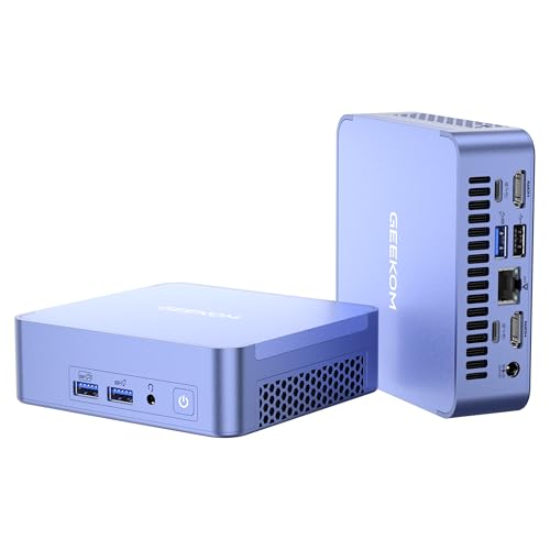 GEEKOM AX8 Pro Ai Mini PC,AMD Ryzen R7-8845HS (8C/16T,up to 5.1GHz) Mini Computers, 32GB DDR5 5600Mhz RAM&1TB PCIe Gen 4 SSD, Mini Desktop Windows 11 Pro, AMD Radeon 780M /WiFi 6E/BT5.2/2.5G LAN