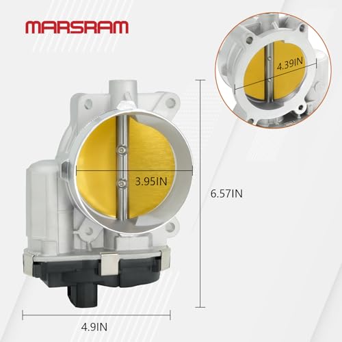 Marsram Electronic Throttle Body Fit for 2006-2008 Chevy Silverado Suburban Express Avalanche, GMC Yukon Envoy Savana, Cadillac Escalade, Saab Hummer Buick 4.8/5.3/6.0/6.2L OE: 12580760 12679524