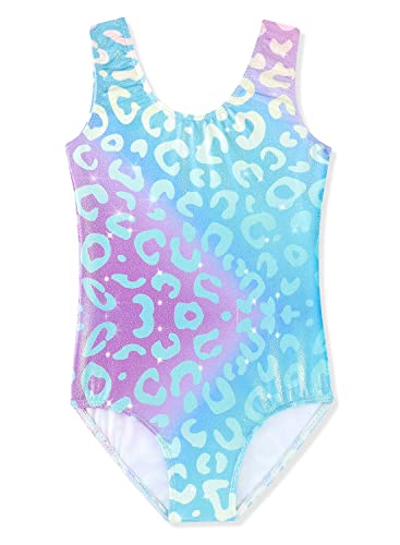 HOZIY Leotard for Girls Gymnastics Long Sleeve Sleeved 3t 4t 4 Yr Old Sunflower Teal Blue Gold Yellow Floral Flower Kids Tumbling Outfit Dance Clothing Apparel