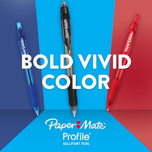 Paper Mate Profile Retractable Ballpoint Pens Bold Point (1.4mm) Black 36 Count