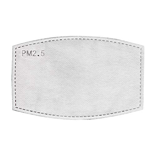 Safe-Mate (50 Pack) PM 2.5 Carbon Filter Replacement Inserts for Adult Cloth Masks (S/M) (L/XL) - 5 Layer Filters