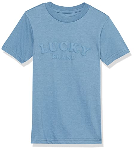 Lucky Brand Boys' Short Sleeve Graphic Crew Neck T-Shirt, Snapdragon Coastal FB10, 5