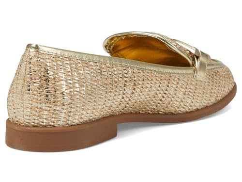 Kenneth Cole Women's Women's Linda BIT Loafer, Soft Gold Raffia, 11