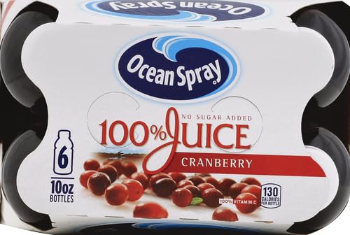Ocean Spray® 100% Juice Cranberry Juice Blend, 10 Fl Oz, 6 Count (Pack of 1)