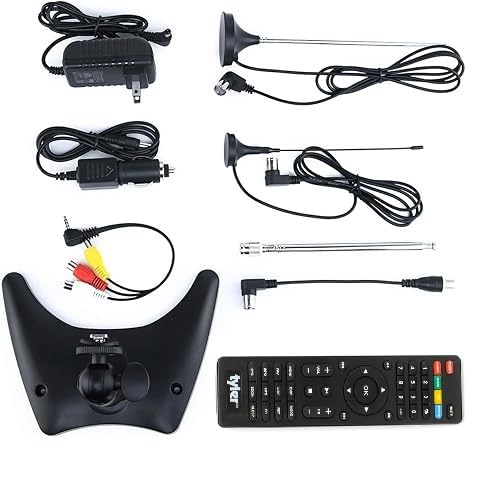 Tyler TTV706 10” Portable Widescreen 1080P LCD TV with Detachable Antennas, HDMI, USB, RCA, FM Radio, Built in Digital Tuner, AV Inputs, AC/DC, (3) Antennas, and Remote Control