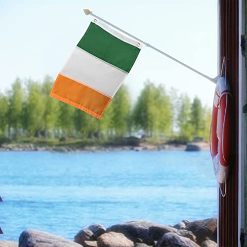 AZCOVER Irish Flag, 12x18 inch Ireland Shamrock Flag Made in USA, Irish Flags 12x18 Outdoor Heavy Duty with 2 Brass Grommets, Irish National Flags Small