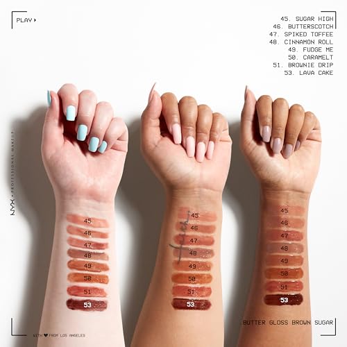 NYX PROFESSIONAL MAKEUP Butter Gloss, Non-Sticky Lip Gloss - Devil's Food Cake (Deep Plum)
