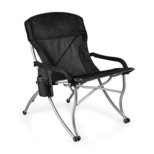 ONIVA - a Picnic Time Brand PT-XL Over-Sized 400-Lb. Capacity Outdoor Folding Camp Chair, Black
