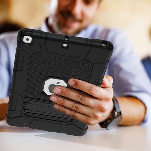 Rantice iPad 9th Generation Case, iPad 8th Generation Case, iPad 7th Generation Case, Hybrid Shockproof Rugged Drop Protection Cover with Kickstand for iPad 10.2'' (Navy+Green)