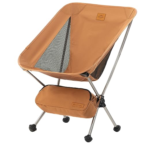 Naturehike YL08 Ultralight Camping Chair, 2.12 LBS Portable Backpacking Chair with Storage Bag & Anti-Sinking Feet, Lightweight Compact Collapsible Camp Chair