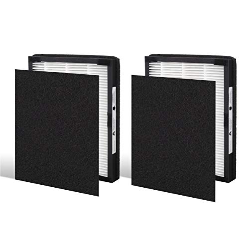 2-Pack IAF-H-100A True HEPA Idylis A Replacement Filter, Compatible with FAP-C01-A, Idylis Air Purifiers AC-2119, IAP-10-100, IAP-10-150, IAPC-40-140, Part # 1150096, 2 HEPA + 2 Carbon Pre-filters