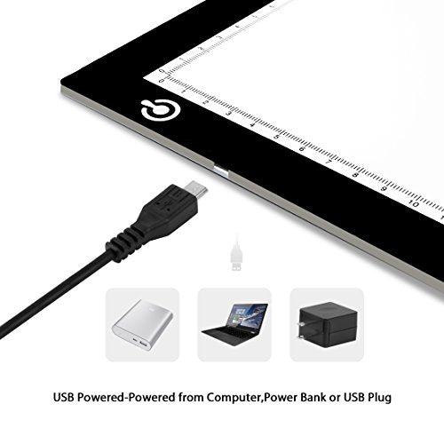 LitEnergy A3 LED Copy Board Light Tracing Box, Ultra-Thin Adjustable USB Power Artcraft LED Trace Light Pad for Tattoo Drawing, Streaming, Sketching, Animation, Stenciling