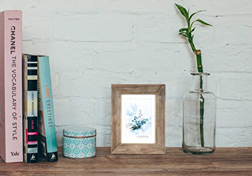 KAIWIN 100% Solid Wood Brown 12x16 Picture Frames 2 Pack - Display Picture 8.5x11 with Mat, HD Plexiglass Inside, Rustic Wooden Photo Frames for Wall Mounting