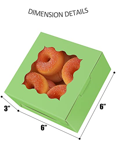 qiqee Valentine Bakery Box with Original Unique Design 60packs 6x6x3 Cookie Boxes Pastry Box for Valentine's Day