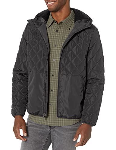 KENNETH COLE Men's Jacket, Diamond Quilted Black, Small