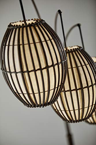 Adesso 4026-26 Maui Arc Lamp, 82 in., 3x60W Incandescent,13 CFL, Antique Bronze, 1 Floor Lamp