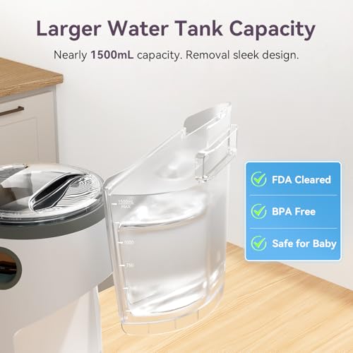 Instant Formula Maker Comfyer, Customizable and Automatic Formula Dispenser Machine with Accurate Temperature Control for Baby, Automatic Powder Blending for All Brands of Bottle and Formula, White