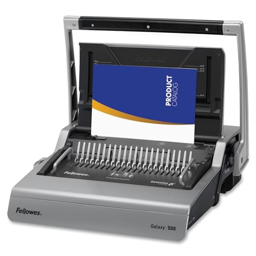 Fellowes Binding Machine Galaxy E Electric Comb Binding (5218301) and Fellowes Binding Combs Plastic Black 5/8 Inch 25 Pack (52324)