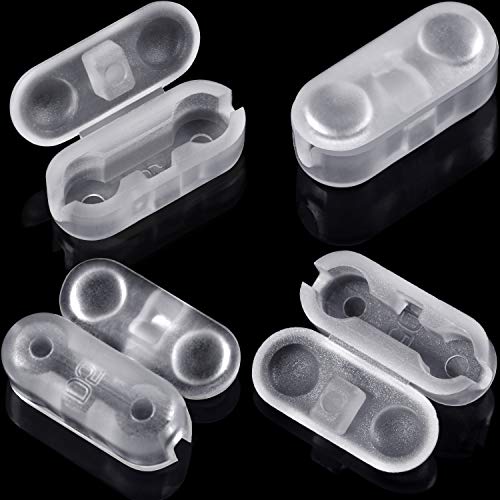 BBTO 30 Pack Chain Connectors, 4.5mm Ball Cord Chain Clips, Plastic Roller Shade Beaded Connector for Vertical Roman Roller Blind Window Replacement/Repair(Transparent)
