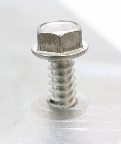 Bolt Dropper No. 8 x 1-1/2" Stainless Hex Washer Head Self Drilling Screws, (100 pc), 410 Stainless Steel Self Tapping TEK, No. 2 Point, Plain Finish