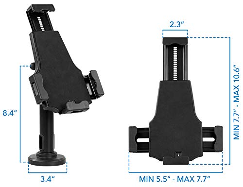 Mount-It! Secure Universal Tablet POS Kiosk with Wall Bracket Add-on | Locking Tablet Stand with Adjustable Clamp for iPad, iPad Air, Samsung Galaxy Tab, Surface Go & 7.9"- 10.9" Tablets - MI-3784