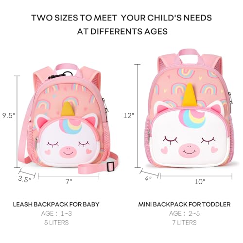mibasies Backpack Leash for Toddlers 1-3: Baby Backpack with Leash for Boys Girls - Butterfly Backpack - 9inch Mini