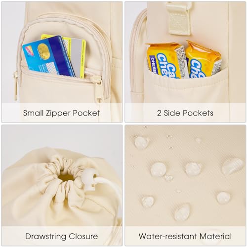 sportsnew Water Bottle Holder with Strap 32oz 40oz Insulated Water Bottle Carrier Sling Bag with Phone Pocket Tumbler Bag Cup Sleeve Crossbody Pouch for Walking Hiking Travelling Carrying, Red