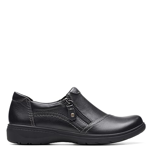 Clarks Women's Carleigh Ray Oxford, Black Leather, 8