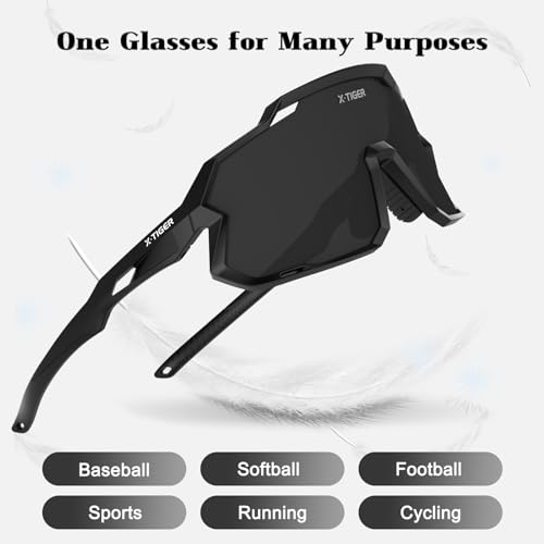 X-TIGER Kids Sunglasses Polarized Youth Baseball Sunglasses for 8-14 boys girls UV400 Sports Softball Cycling Glasses