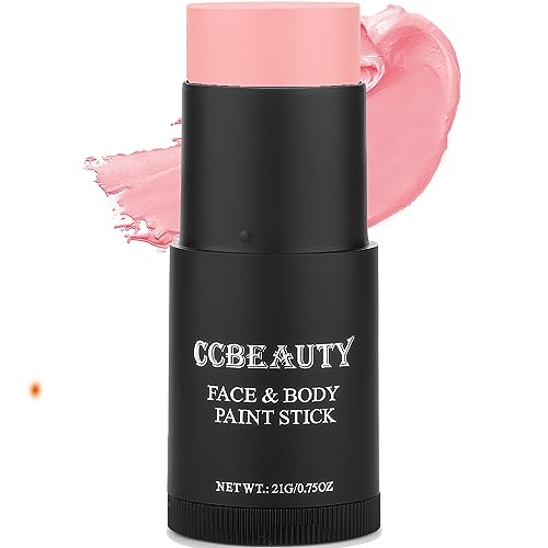 CCBeauty Halloween Neon UV Green Face Body Paint Stick Oil, Lime Green Eye Black,Glow in the Blacklight Face Painting Makeup,Hypoallergenic Foundation for SFX Cosplay Costume Parites